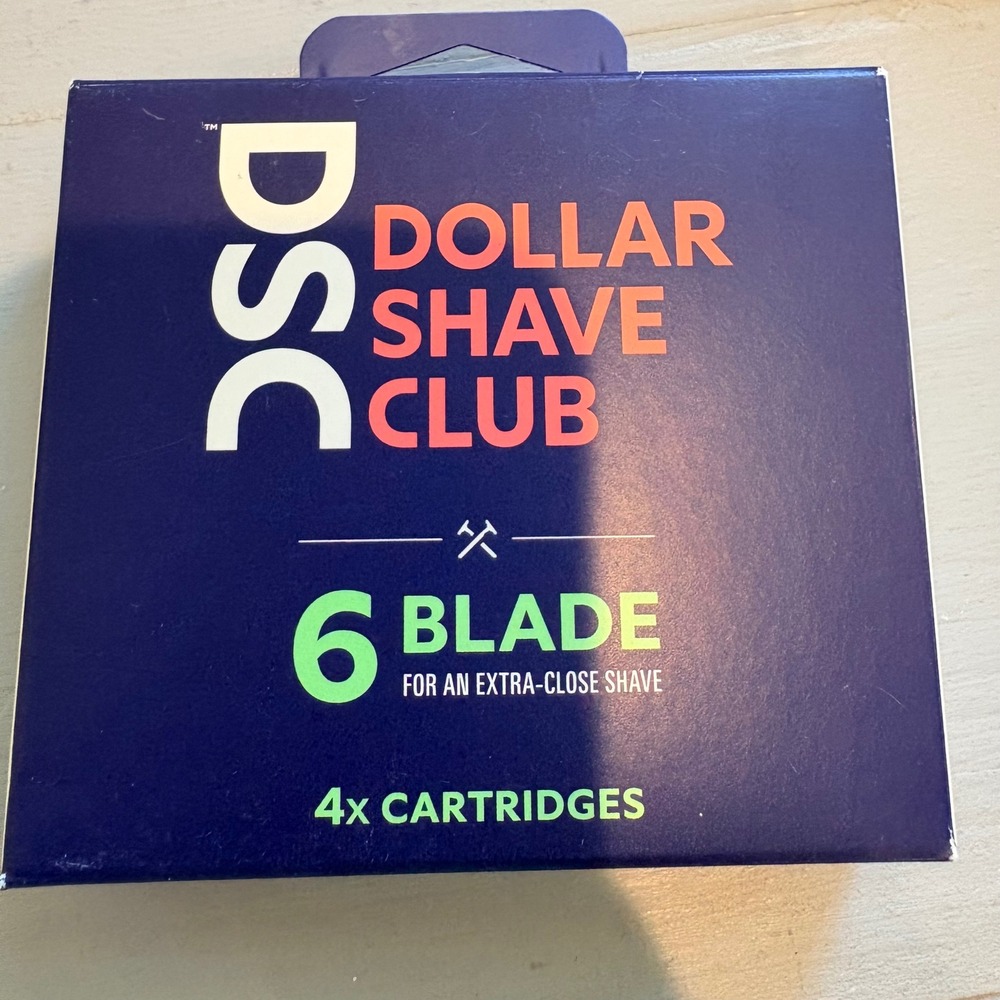 Dollar Shave Club Razor Cartridges 6-Blade 4-Count NEW Grooming Shaving Refills